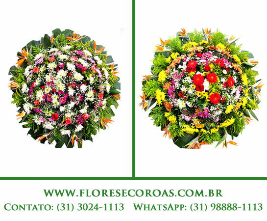 Cemitério Bonfim BH, coroa de flores velório Bonfim em Belo Horizonte floricultura coroa de flores BH