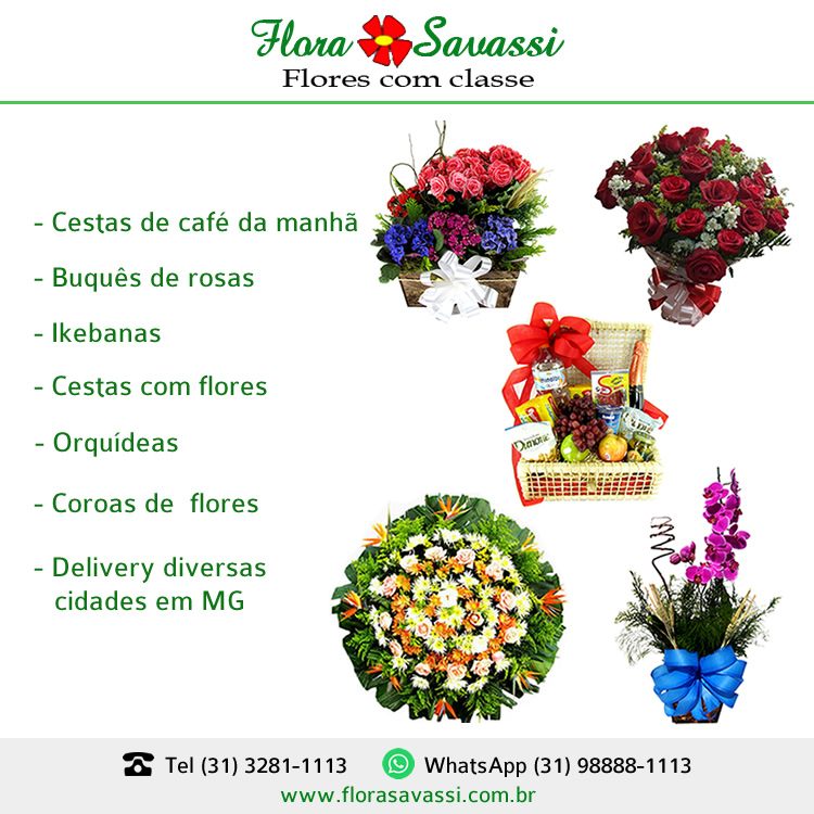 Bom Jesus de Amparo, Bonfim, Morro do Pilar MG floricultura flora entrega flores cesta de café e coroa de flores