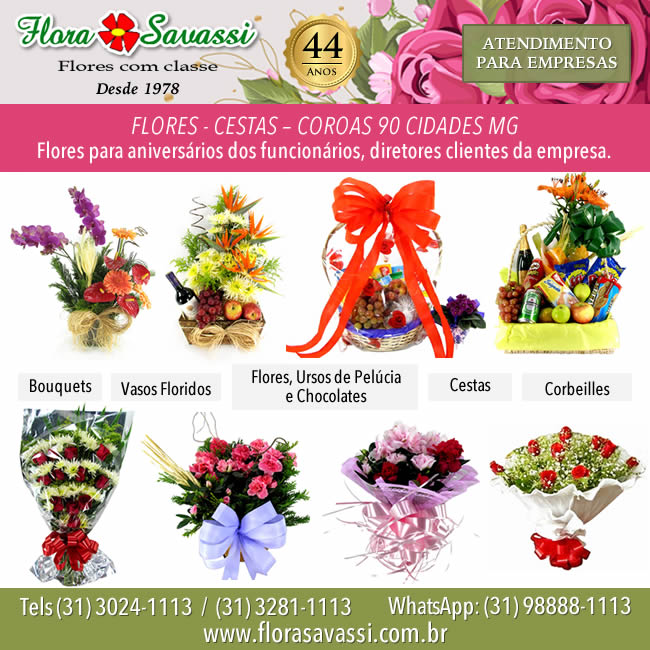 Floricultura BH flores bairro Santa Rosa, Santa Terezinha, São Francisco, São José, São Luíz, Sarandi, UFMG em BH