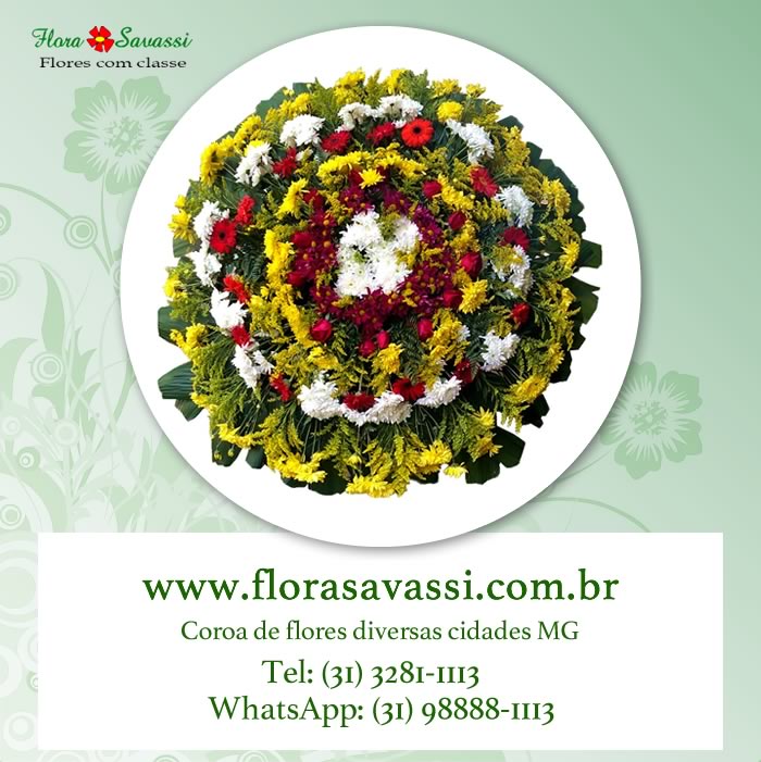Coroa de flores em Sete Lagoas MG floricultura entrega coroas velórios cemitério em Sete Lagoas MG