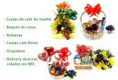 Lagoa Santa MG floricultura flores par presente, cesta de café e orquídea, arranjos florais Condomínio Lagoa Santa