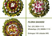 Coroa de flores em Contagem MG floricultura entrega coroas velórios cemitério Parque Renascer em Contagem MG
