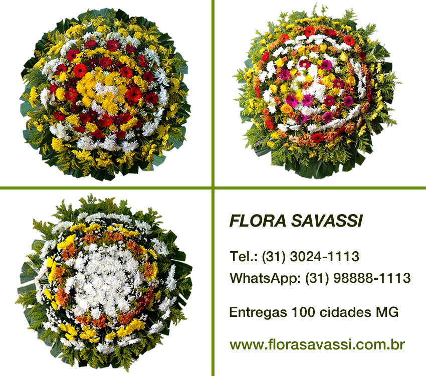 Floricultura coroa de flores em Carmo do Cajuru, Cardeal Mota, Carmópolis de Minas, Casa Branca, Casa Grande MG