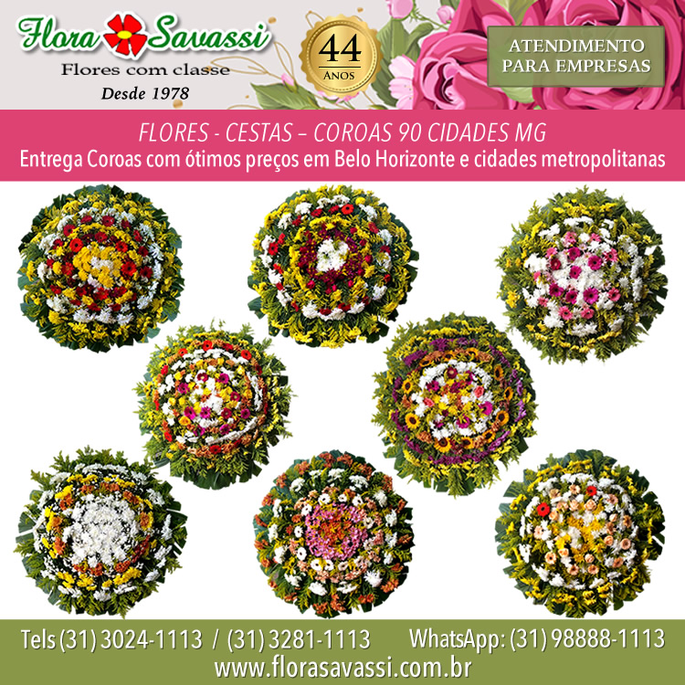 Betim MG coroa de flores Betim, Peça pelo WhatsApp (31) 98888-1113 entrega coroas Betim MG