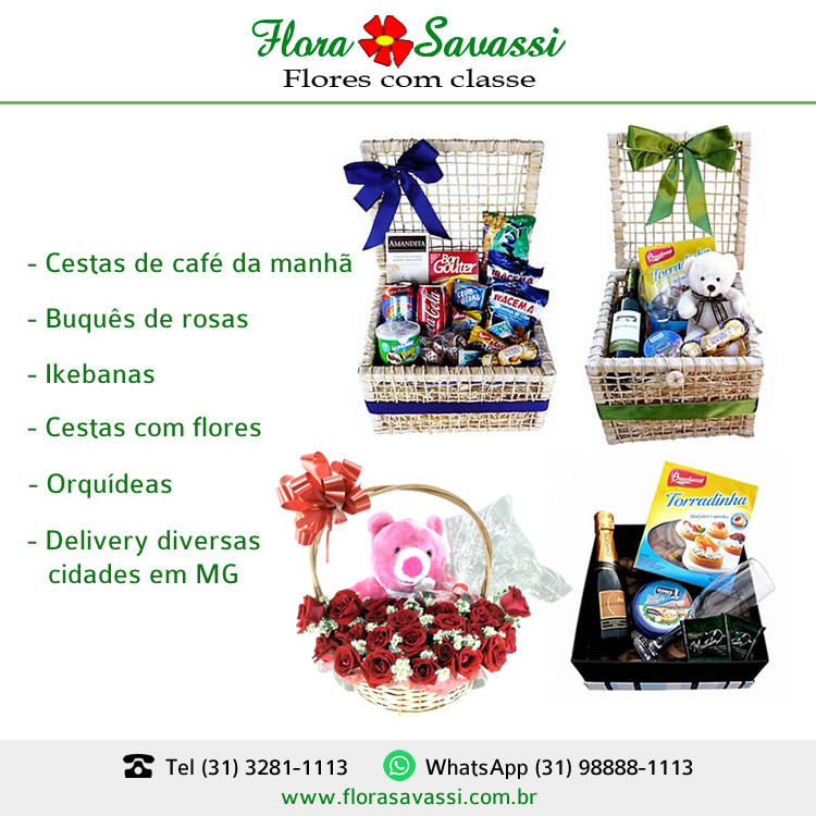 Condomínio Valle da Serra, Condomínio Tupinambás, Condomínio Bosque Club em Betim MG, floricultura flora flores cesta de café da manhã