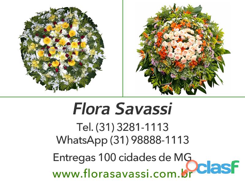 Floricultura Savassi entrega coroa de flores Rio Piracicaba, Ribeirão das Neves MG