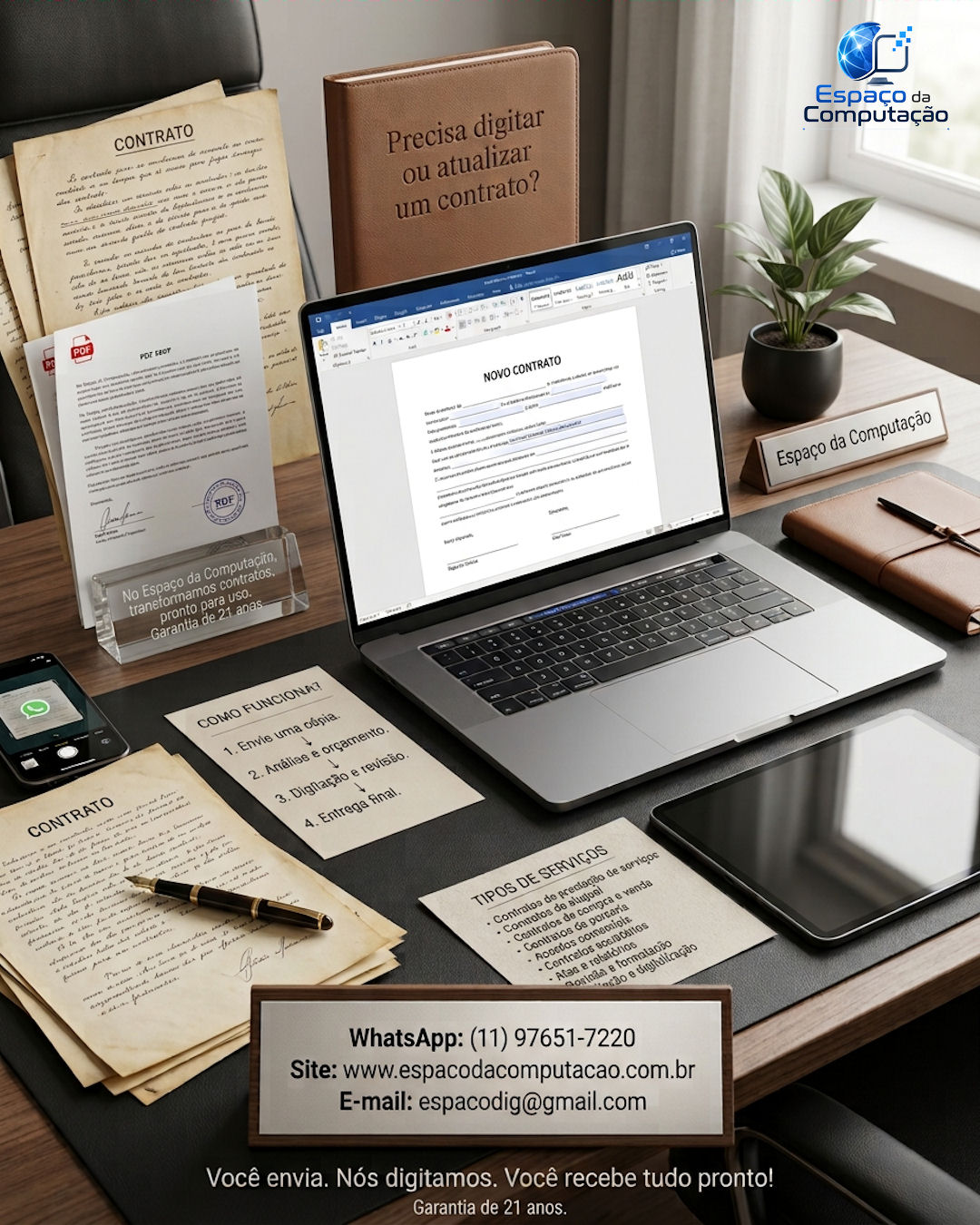 Precisa digitar ou atualizar um contrato?